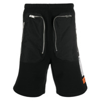 Heron Preston Bermuda cargo com logo - Preto