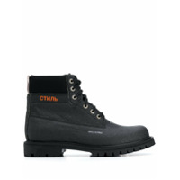 Heron Preston Bota com cadarço e salto 30mm - Preto