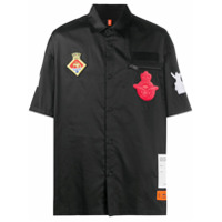 Heron Preston Camisa oversized com patches de logo - Preto