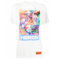 Heron Preston Camiseta decote careca com estampa gráfica - Branco