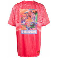 Heron Preston Camiseta tie-dye estampada - Vermelho
