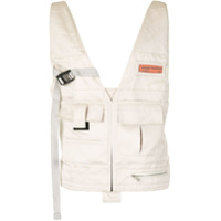 Heron Preston Colete Safety com bolso - Branco