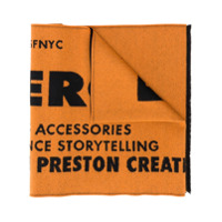 Heron Preston Echarpe com estampa de logo - Laranja