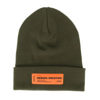 Heron Preston Gorro com patch de logo - Verde