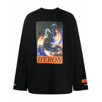 Heron Preston graphic print oversized T-shirt - Preto