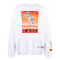 Heron Preston heron print oversized sweatshirt - Branco