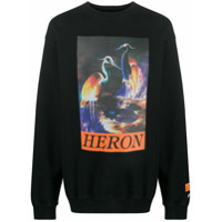 Heron Preston logo-print cotton sweatshirt - Preto