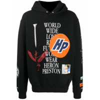 Heron Preston Moletom com capuz e estampa de logo - Preto
