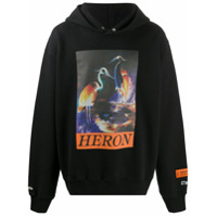 Heron Preston Moletom com capuz e estampa gráfica - Preto