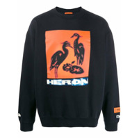 Heron Preston Moletom com estampa de logo - Preto