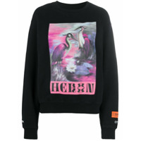 Heron Preston Moletom de algodão com estampa gráfica - Preto
