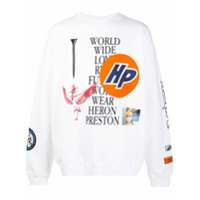 Heron Preston oversized graphic print sweatshirt - Branco