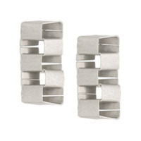 Heron Preston Par de brincos com corrente - Prateado