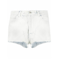 Heron Preston Short jeans com lavagem - Branco