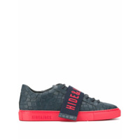 Hide&Jack logo-strap embossed sneakers - Azul