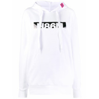 Hogan Moletom mangas longas com capuz e estampa gráfica - Branco
