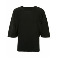 Homme Plissé Issey Miyake Blusa canelada - Preto