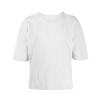 Homme Plissé Issey Miyake Blusa mangas curtas com pregas - Cinza