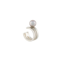 Hsu Jewellery Ear cuff com aplicação de pérola - Prateado