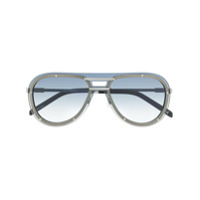 Hublot Eyewear exposed lens aviator sunglasses - Prateado