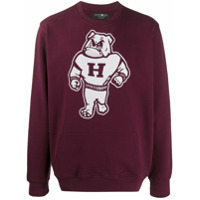 Hydrogen bulldog-print cotton sweatshirt - Vermelho