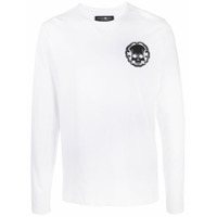 Hydrogen Camiseta mangas longas com estampa de logo - Branco