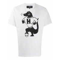 Hydrogen dinosaur-print cotton T-shirt - Branco