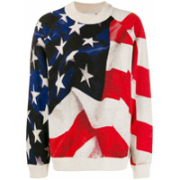 Ih Nom Uh Nit Suéter com estampa de bandeira USA - Preto