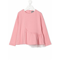 Il Gufo Blusa assimétrica com peplum - Rosa