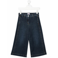 Il Gufo Calça jeans pantalona cintura média - Azul