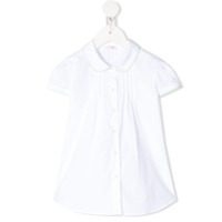 Il Gufo Camisa com acabamento contrastante e pregas - Branco