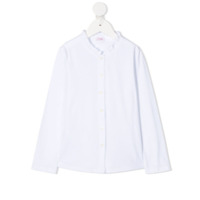 Il Gufo Camisa mangas longas com acabamento de babados - Branco