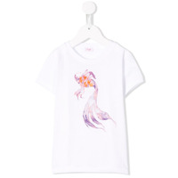 Il Gufo Camiseta com estampa de peixe - Branco