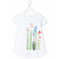 Il Gufo Camiseta com estampa floral - Branco