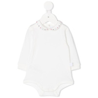 Il Gufo Macacão de bebê com babado na gola - Branco