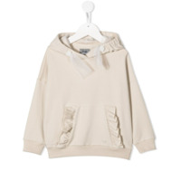 Il Gufo Moletom de capuz com babados - Marrom