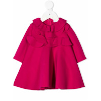 Il Gufo Vestido mangas longas com babados frontais - Rosa