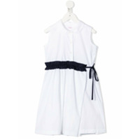 Il Gufo Vestido mini com contraste - Branco
