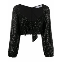 In The Mood For Love Blusa cropped Madi - Preto
