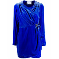 In The Mood For Love Mary Jane mini wrap dress - Azul