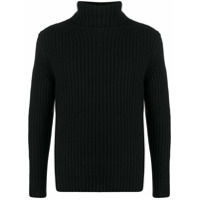 Incentive! Cashmere Suéter gola alta de cashmere e tricô canelado - Preto