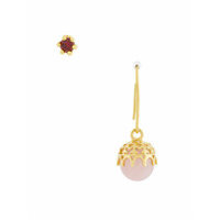Iosselliani Brincos de quartzo rosa 'Puro' - Amarelo