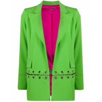 IRENEISGOOD Blusa com fendas e aplicação de anéis - Verde