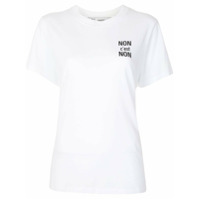 IRO Camiseta de algodão com estampa de slogan - Branco