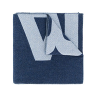 Isabel Marant Cachecol de tricô com estampa de logo - Azul