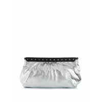 Isabel Marant Clutch com logo metálico Luz - Prateado