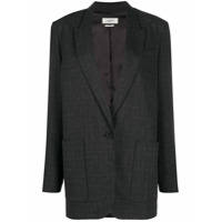 Isabel Marant Étoile Blazer oversized com padronagem xadrez - Preto