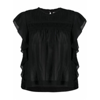 Isabel Marant Étoile Blusa com mangas translúcidas - Preto