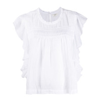 Isabel Marant Étoile Blusa Layona com acabamento de babado - Branco