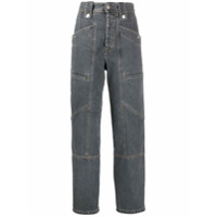 Isabel Marant Étoile Calça jeans com cintura alta - Cinza